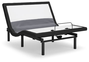 Best Base with Lumbar and Audio Charcoal Gray Queen Adjustable Base - Ornate Home