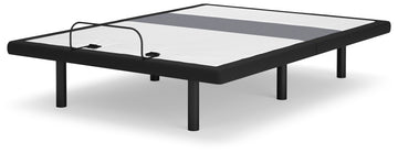 Best Base with Lumbar and Audio Charcoal Gray Queen Adjustable Base - Ornate Home