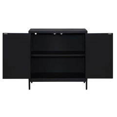 Beswick Black 2 Door Cabinet - Ornate Home
