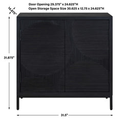 Beswick Black 2 Door Cabinet - Ornate Home