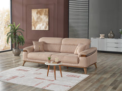 Beta Beige 3-pieces (Sofa & Loveseat & Chair) Living Room Set - Ornate Home