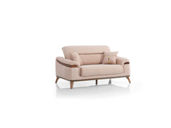 Beta Beige Convertible Loveseat - Ornate Home