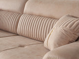 Beta Beige Convertible Loveseat - Ornate Home