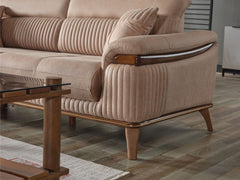 Beta Beige Convertible Sofa - Ornate Home