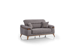 Beta Fume 3-pieces (Sofa & Loveseat & Chair) Living Room Set - Ornate Home