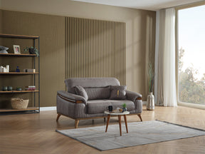 Beta Fume Convertible Loveseat - Ornate Home