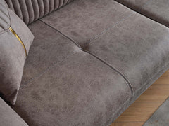 Beta Fume Convertible Sofa - Ornate Home