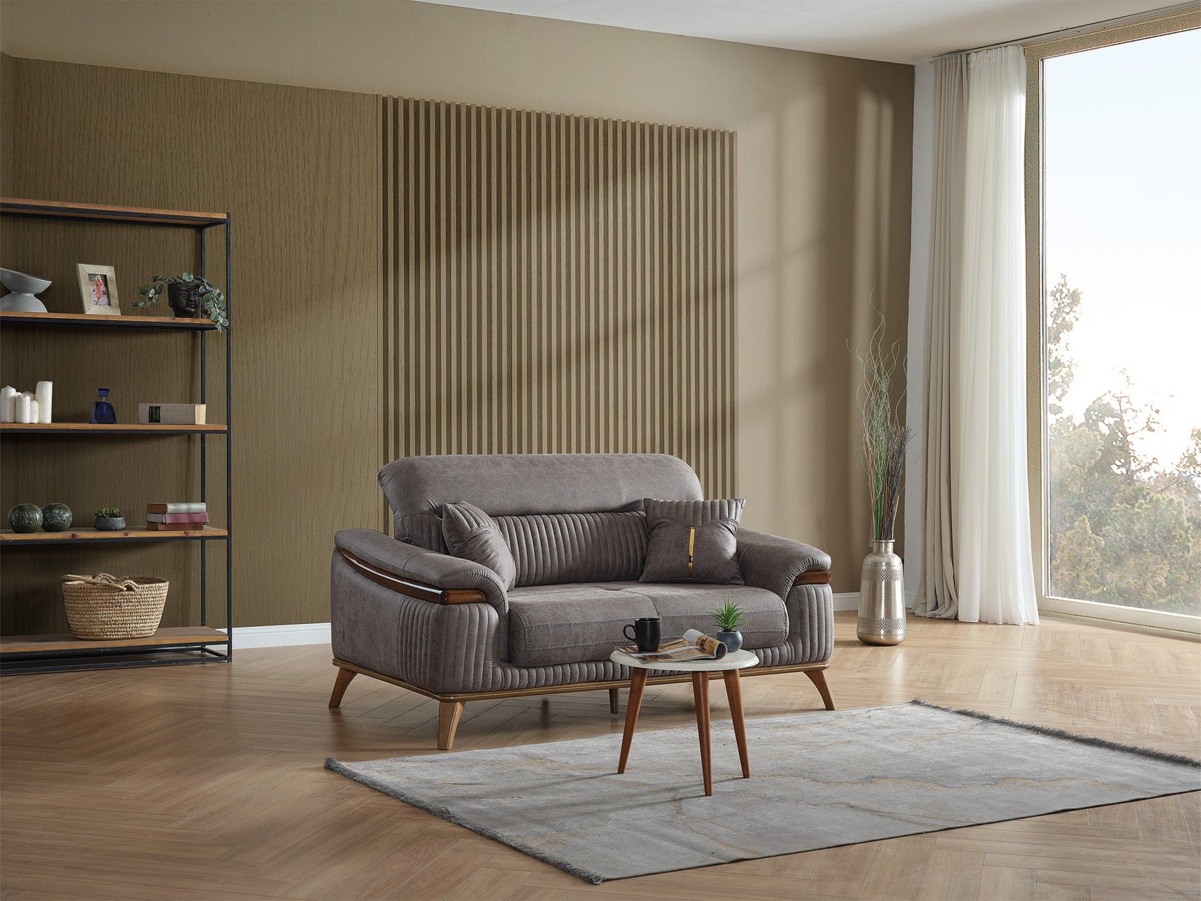 Beta Fume 3-pieces (Sofa & Loveseat & Chair) Living Room Set