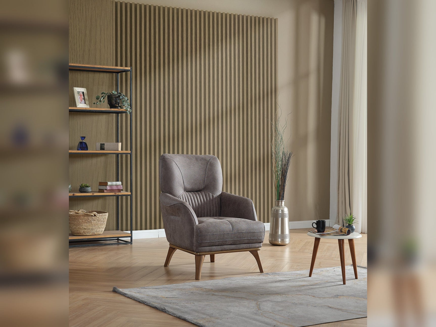 Beta Fume 3-pieces (Sofa & Loveseat & Chair) Living Room Set