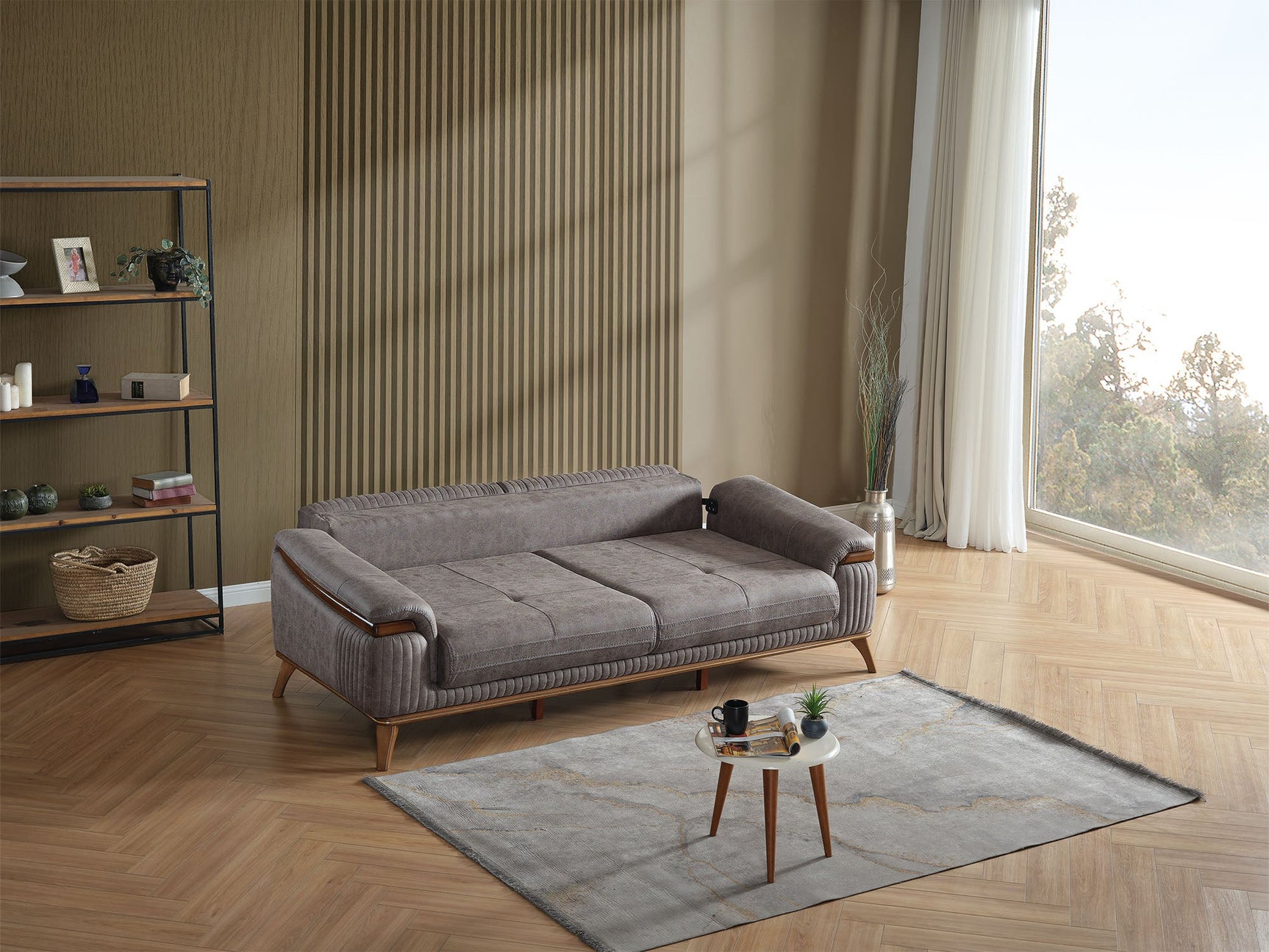 Beta Fume 3-pieces (Sofa & Loveseat & Chair) Living Room Set
