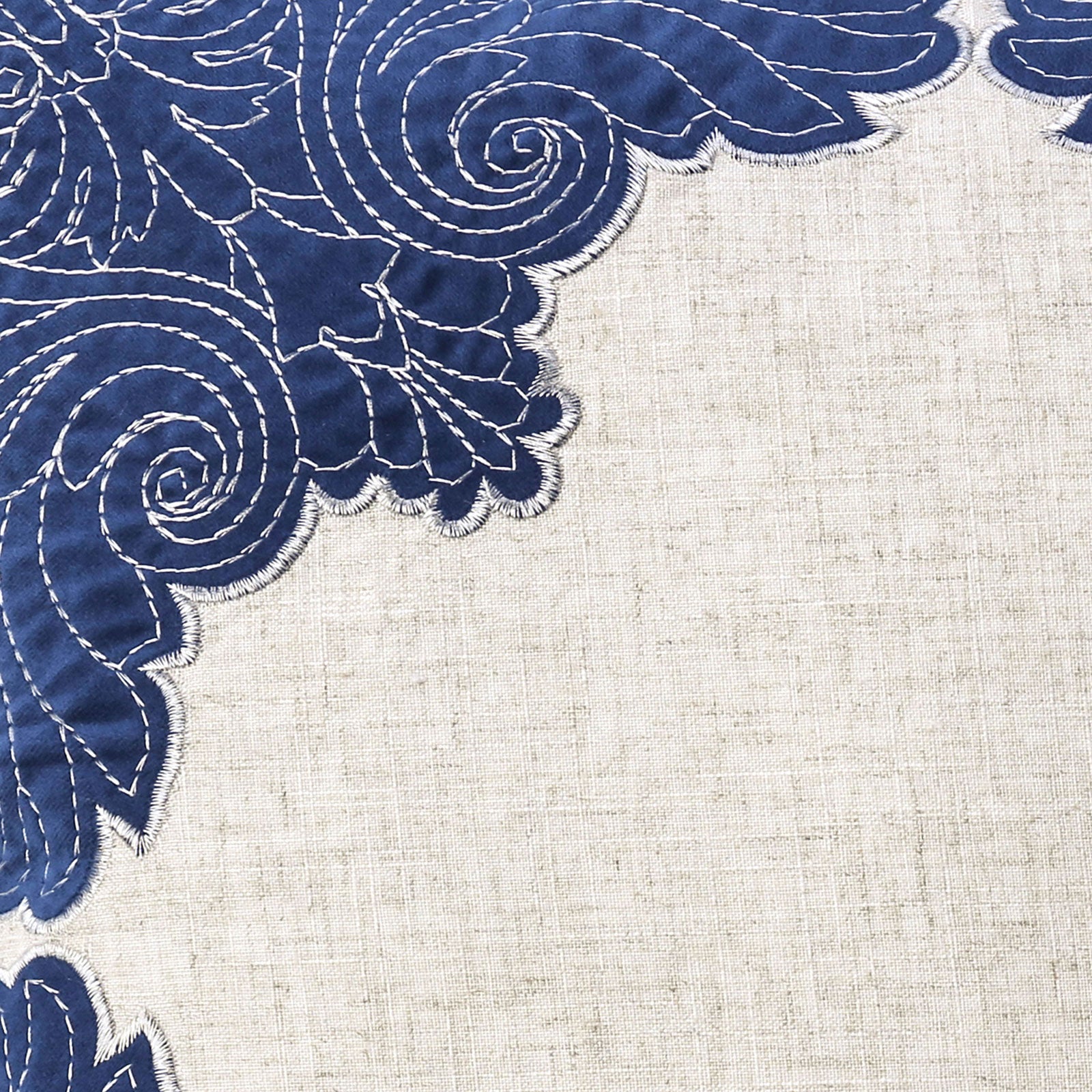 Beth Beige/Indigo Pillow (Set of 2) - Ornate Home