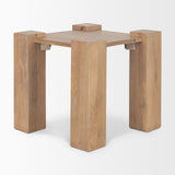 Beth Light Brown Wood Square Accent Table - Ornate Home