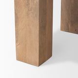Beth Light Brown Wood Square Accent Table - Ornate Home