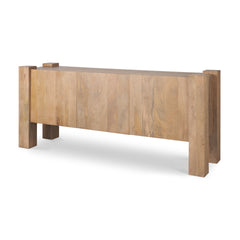 Beth Light Brown Wood with 3 Doors Sideboard - Ornate Home