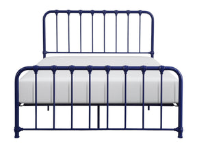 Bethany Blue Full Metal Platform Bed - Ornate Home
