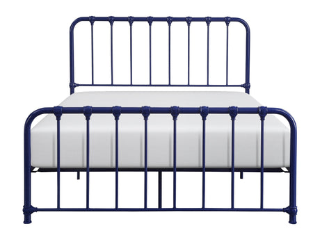 Bethany Blue Full Metal Platform Bed - Ornate Home