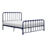 Bethany Blue Full Metal Platform Bed - Ornate Home