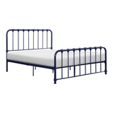 Bethany Blue Full Metal Platform Bed - Ornate Home