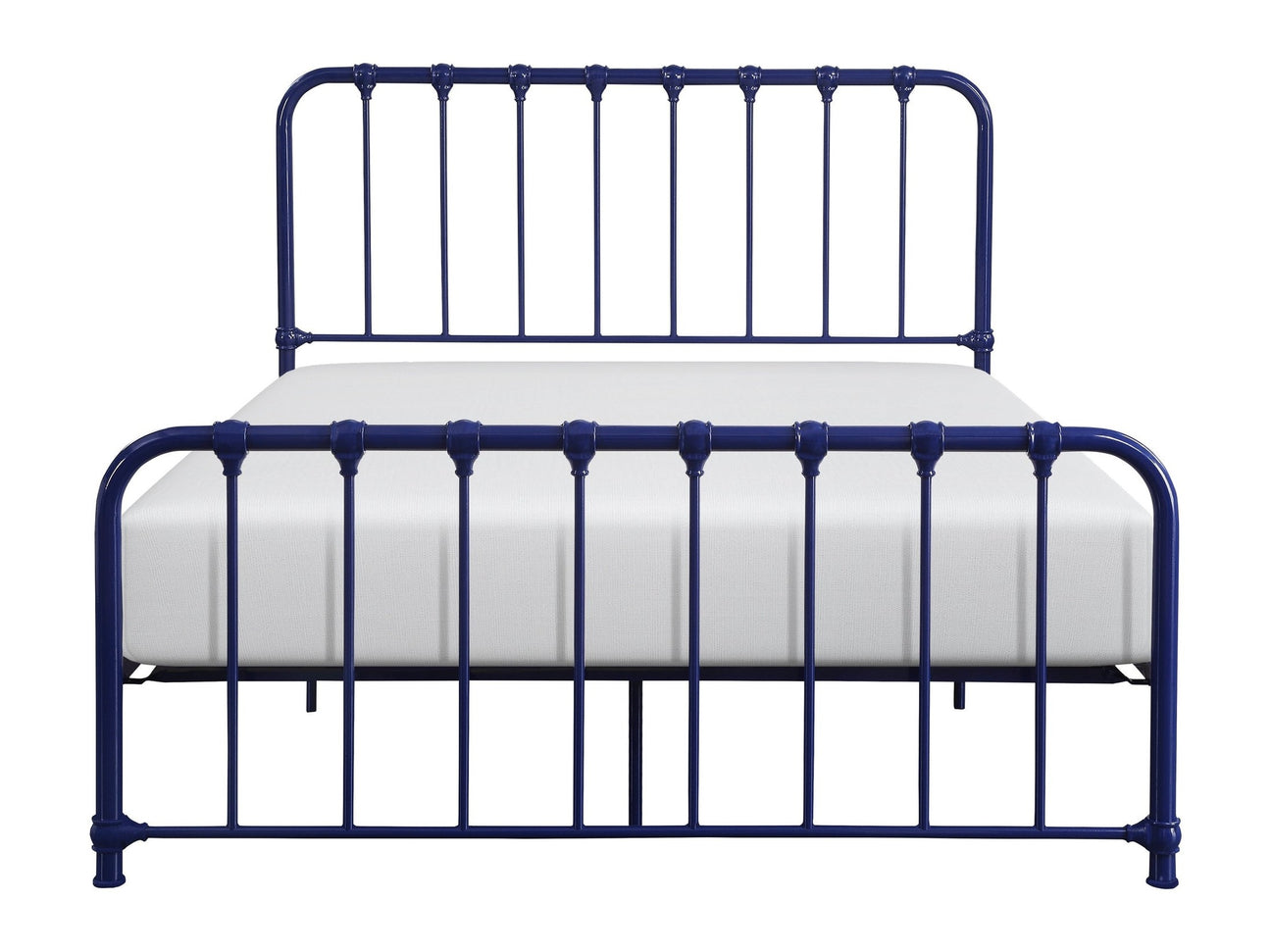 Bethany Blue Queen Metal Platform Bed - Ornate Home