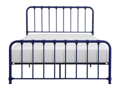 Bethany Blue Queen Metal Platform Bed - Ornate Home