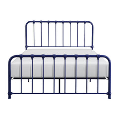 Bethany Blue Queen Metal Platform Bed - Ornate Home