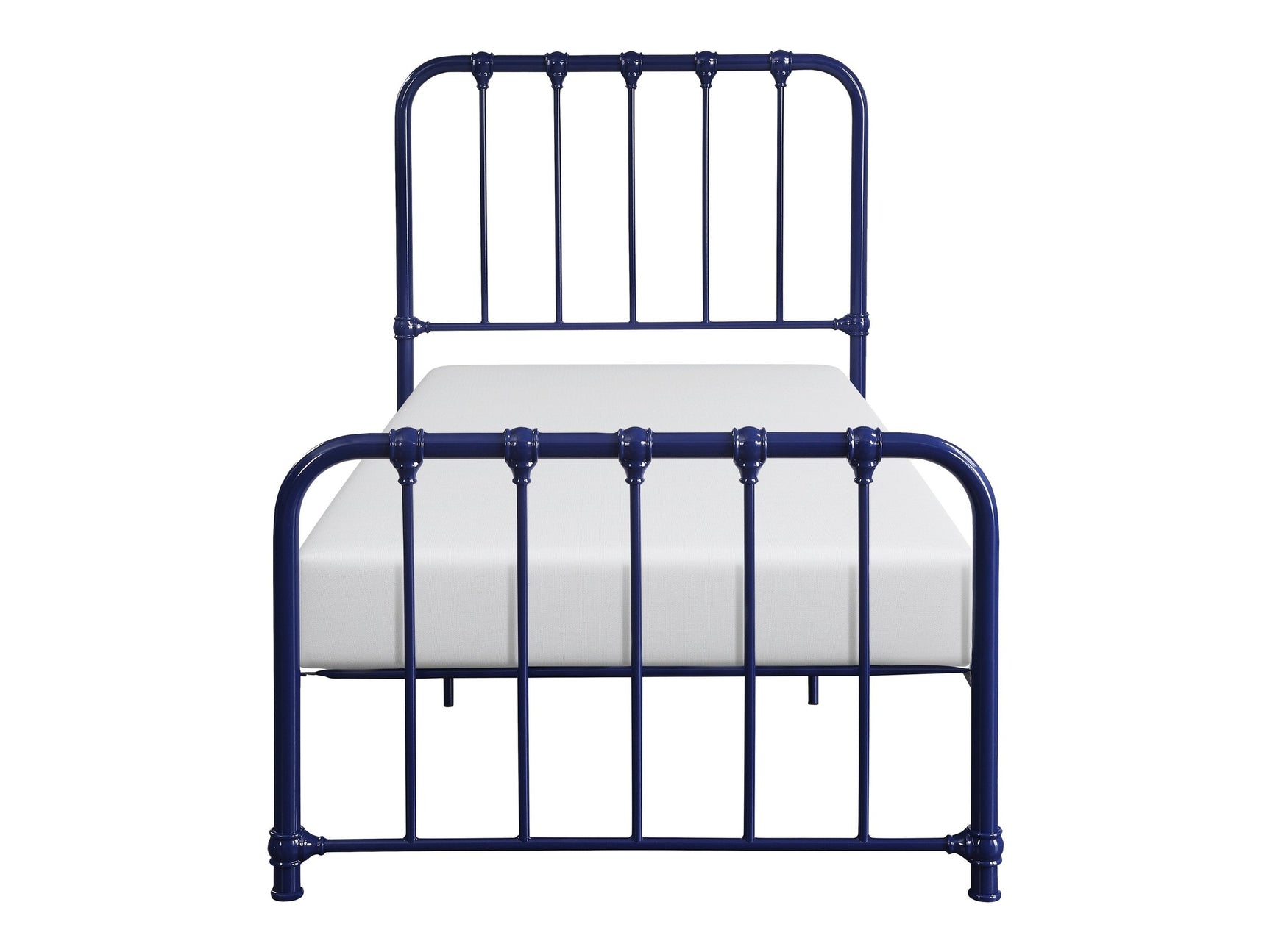Bethany Blue Twin Metal Platform Bed - Ornate Home