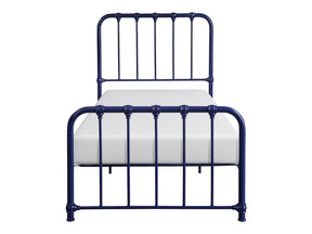 Bethany Blue Twin Metal Platform Bed - Ornate Home