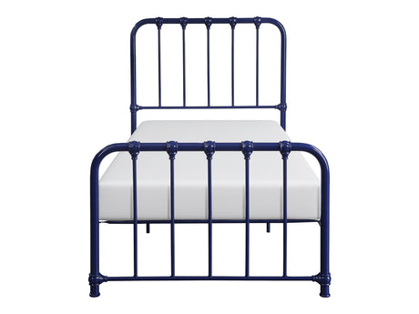 Bethany Blue Twin Metal Platform Bed - Ornate Home