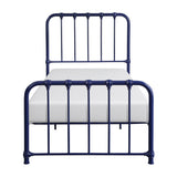Bethany Blue Twin Metal Platform Bed - Ornate Home