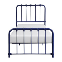 Bethany Blue Twin Metal Platform Bed - Ornate Home