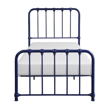 Bethany Blue Twin Metal Platform Bed - Ornate Home