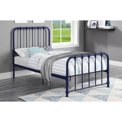 Bethany Blue Twin Metal Platform Bed - Ornate Home