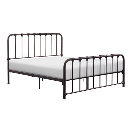 Bethany Dark Bronze Queen Metal Platform Bed - Ornate Home