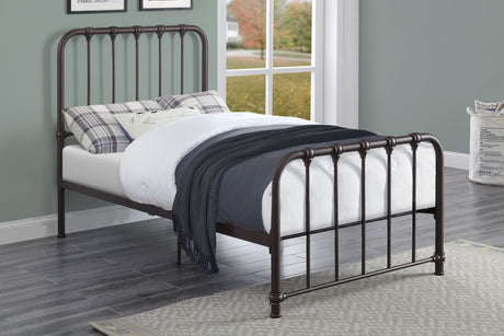 Bethany Dark Bronze Twin Metal Platform Bed - Ornate Home