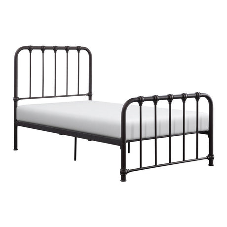 Bethany Dark Bronze Twin Metal Platform Bed - Ornate Home