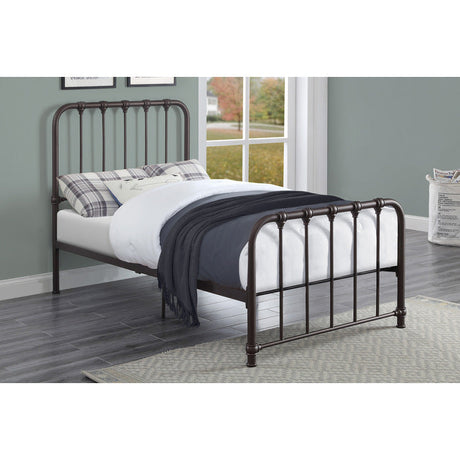 Bethany Dark Bronze Twin Metal Platform Bed - Ornate Home