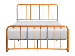 Bethany Orange Full Metal Platform Bed - Ornate Home