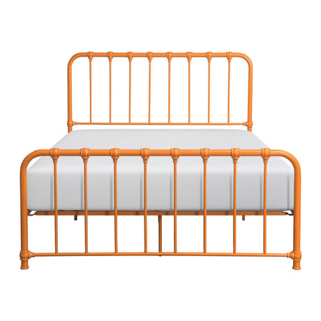 Bethany Orange Full Metal Platform Bed - Ornate Home