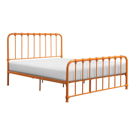 Bethany Orange Full Metal Platform Bed - Ornate Home