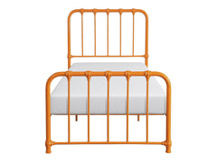 Bethany Orange Twin Metal Platform Bed - Ornate Home