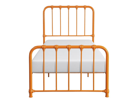 Bethany Orange Twin Metal Platform Bed - Ornate Home