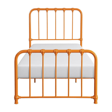Bethany Orange Twin Metal Platform Bed - Ornate Home