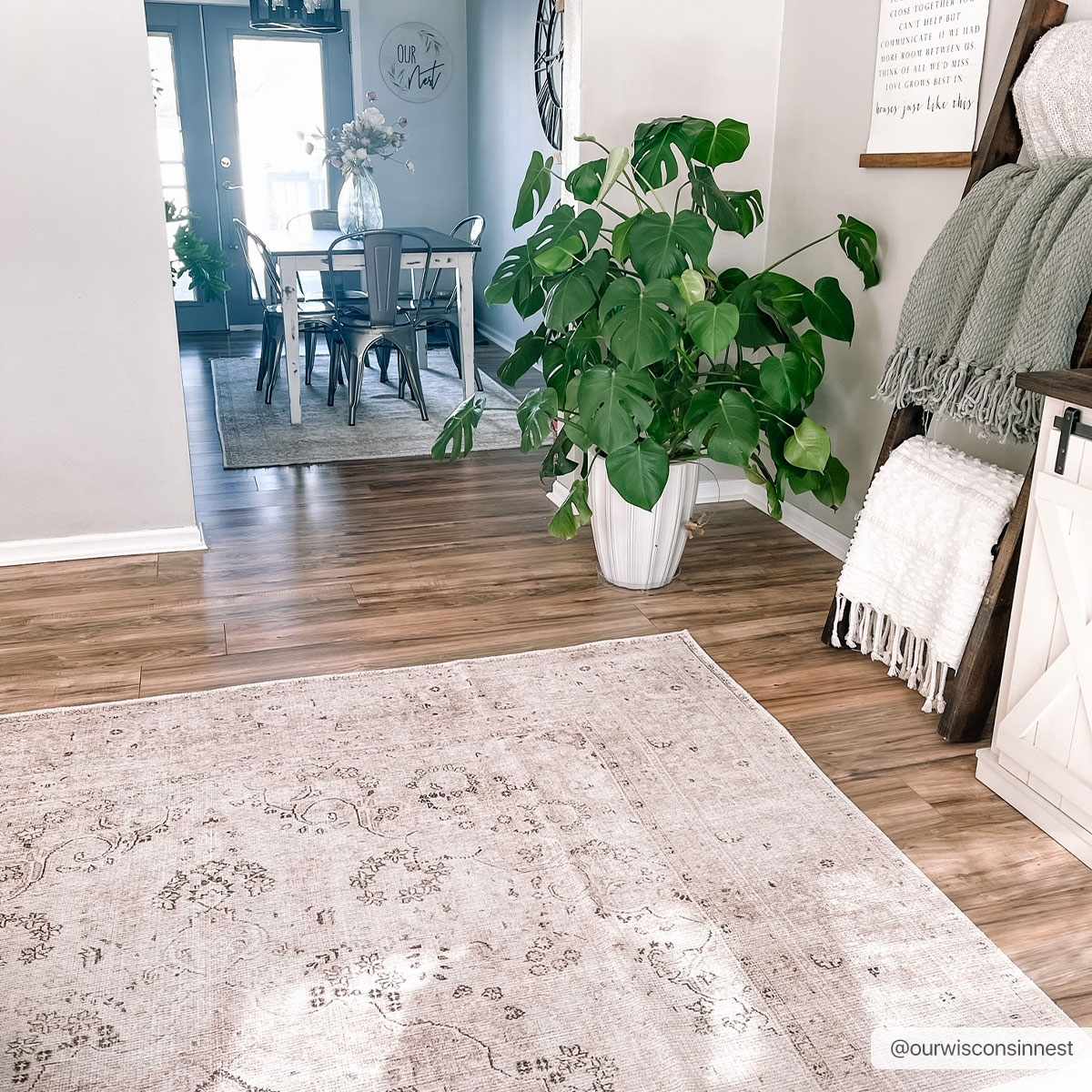 Bethany Vintage Flat Pile Washable Rug - Ornate Home