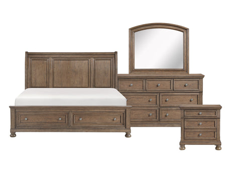 Bethel Antique Brown 4-Piece Queen Bedroom Set - Ornate Home