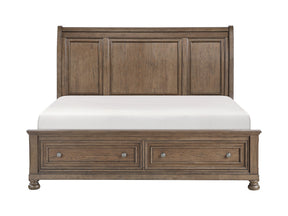 Bethel Antique Brown California King Platform Bed - Ornate Home