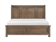 Bethel Antique Brown Eastern King Platform Bed - Ornate Home