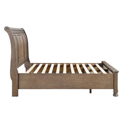 Bethel Brown Queen Platform Bed With Footboard Storage - Ornate Home