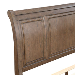Bethel Brown Queen Platform Bed With Footboard Storage - Ornate Home