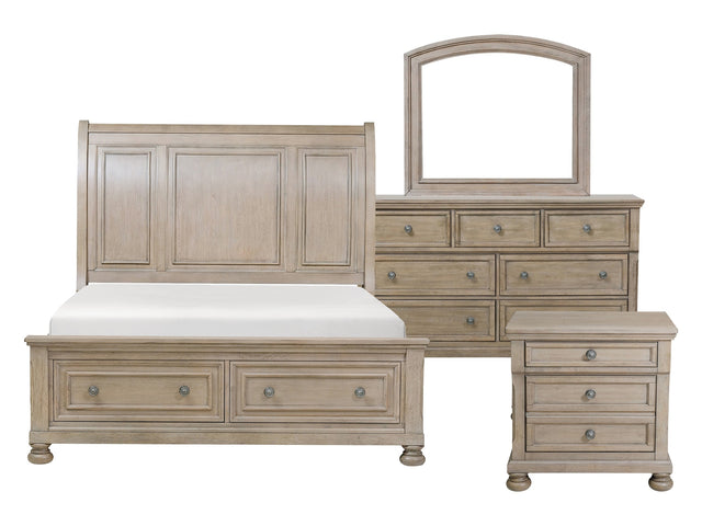 Bethel Wire Brushed Gray 4-piece Queen Bedroom Set - Ornate Home
