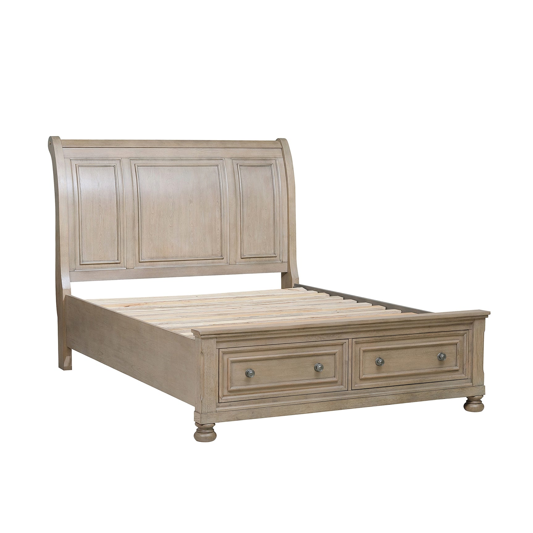Bethel Wire Brushed Gray 4-piece Queen Bedroom Set - Ornate Home